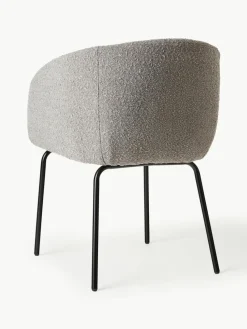 Bouclé-Armlehnstühle Alani, 2 Stück