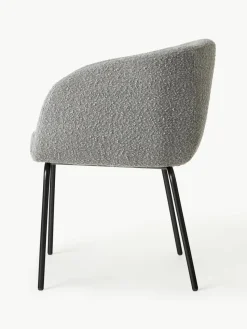 Bouclé-Armlehnstühle Alani, 2 Stück