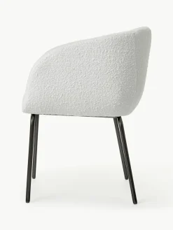 Bouclé-Armlehnstühle Alani, 2 Stück