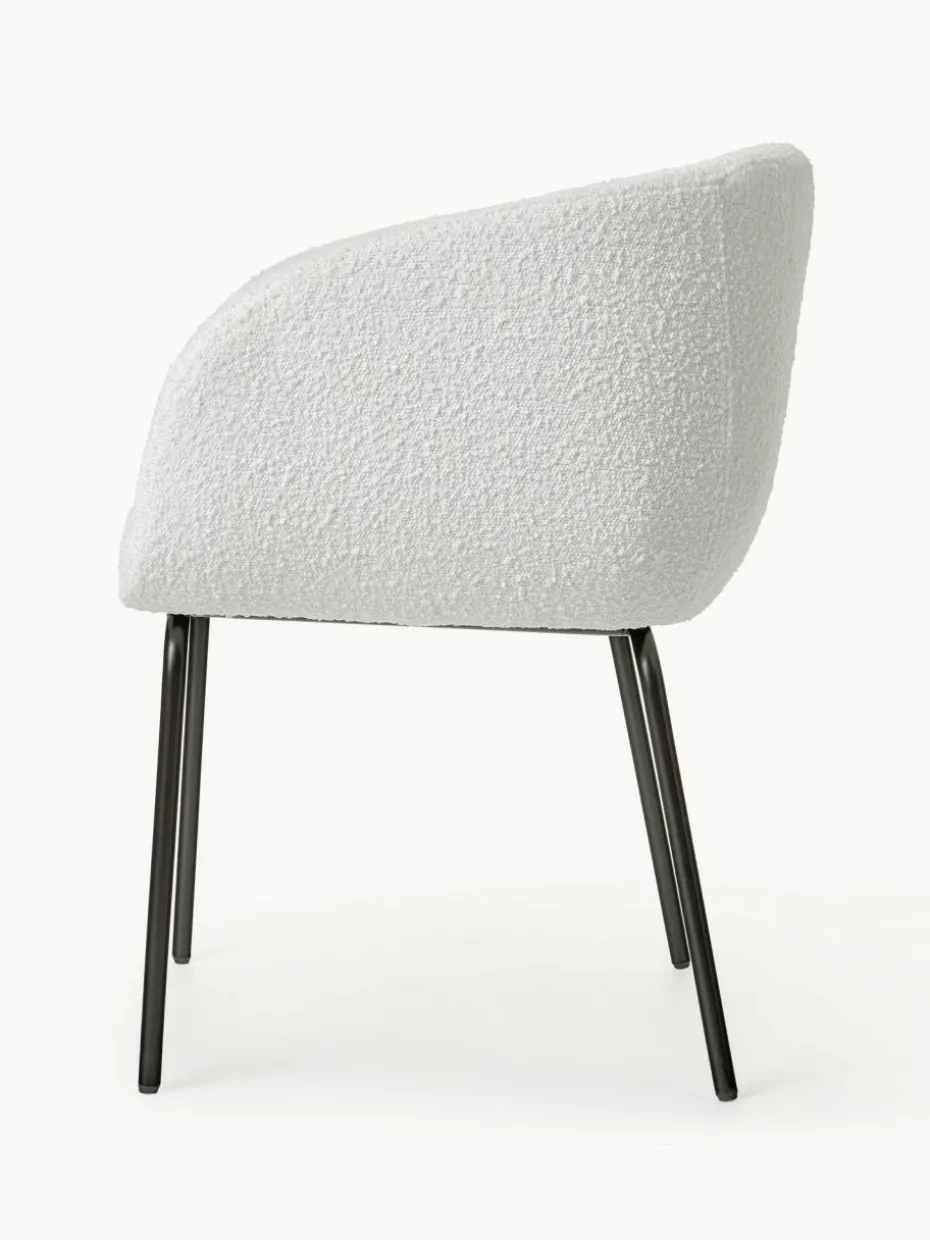 Bouclé-Armlehnstühle Alani, 2 Stück