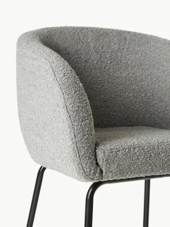 Bouclé-Armlehnstühle Alani, 2 Stück