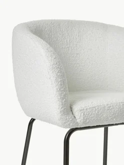 Bouclé-Armlehnstühle Alani, 2 Stück