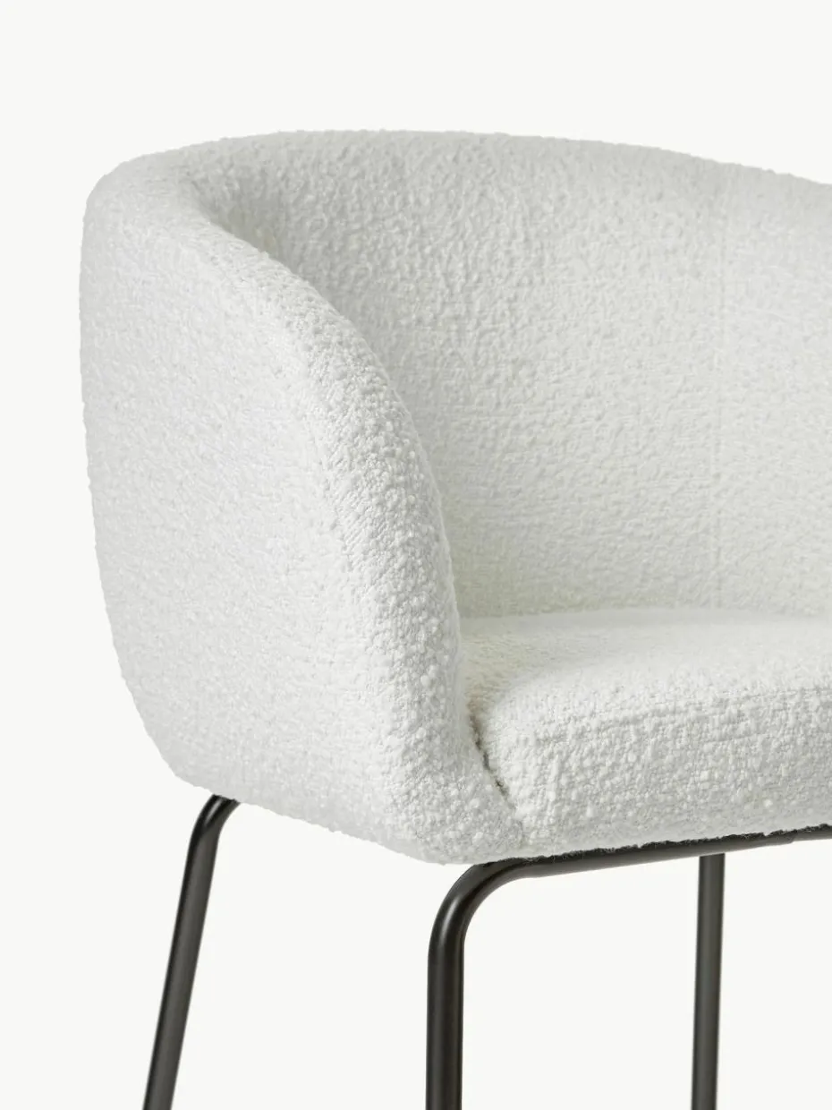 Bouclé-Armlehnstühle Alani, 2 Stück