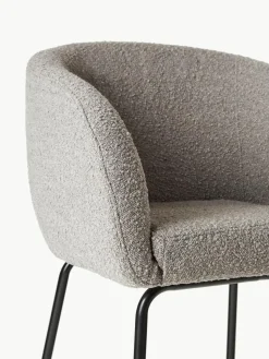 Bouclé-Armlehnstühle Alani, 2 Stück