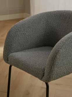 Bouclé-Armlehnstühle Alani, 2 Stück