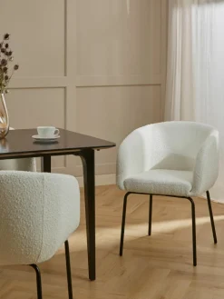 Bouclé-Armlehnstühle Alani, 2 Stück