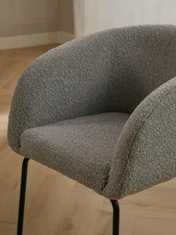 Bouclé-Armlehnstühle Alani, 2 Stück