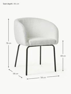 Bouclé-Armlehnstühle Alani, 2 Stück