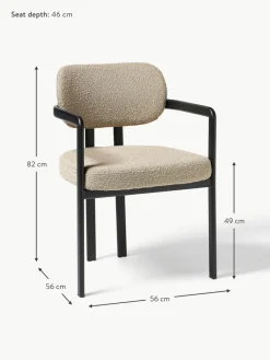 Bouclé-Armlehnstuhl Adrien