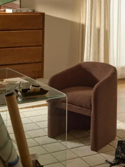 Bouclé-Armlehnstuhl Mairo