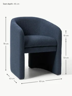 Bouclé-Armlehnstuhl Mairo