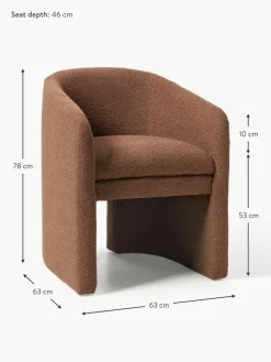 Bouclé-Armlehnstuhl Mairo