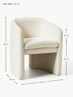 Bouclé-Armlehnstuhl Mairo