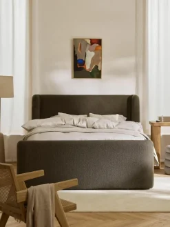 Bouclé-Boxspringbett Perla