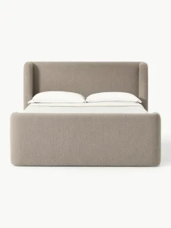 Bouclé-Boxspringbett Perla