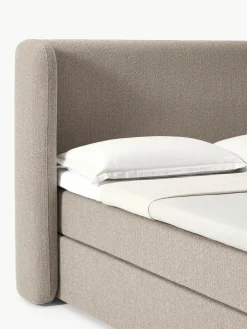 Bouclé-Boxspringbett Perla