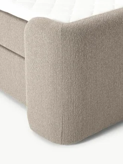 Bouclé-Boxspringbett Perla