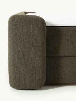 Bouclé-Boxspringbett Perla mit Stauraum