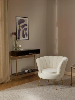 Bouclé-Cocktailsessel Oyster