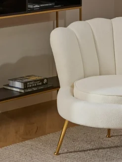 Bouclé-Cocktailsessel Oyster