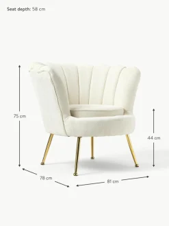 Bouclé-Cocktailsessel Oyster