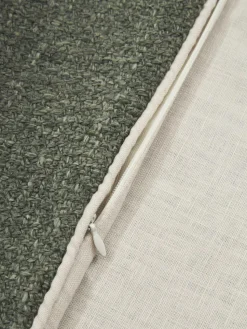 Bouclé-Kissenhülle Aya mit Kederumrandung