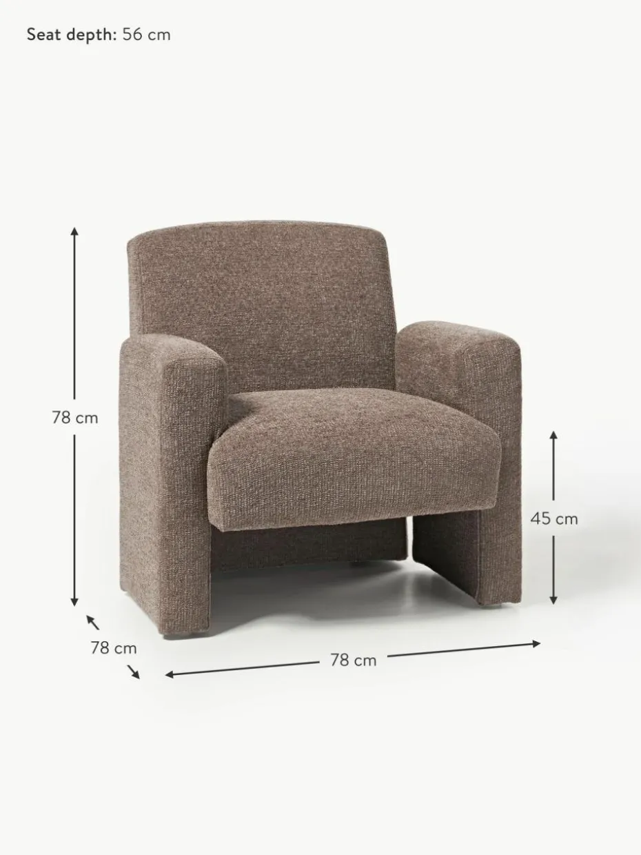 Bouclé-Loungesessel Aven