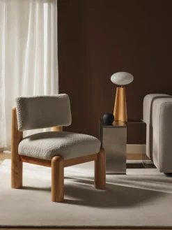 Bouclé-Loungesessel Dalma