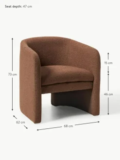 Bouclé-Loungesessel Mairo