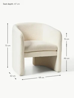 Bouclé-Loungesessel Mairo