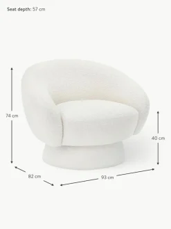 Bouclé-Loungesessel Ted