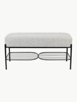 Bouclé-Polsterbank Milou mit Ablage