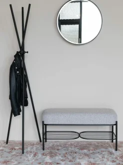 Bouclé-Polsterbank Milou mit Ablage