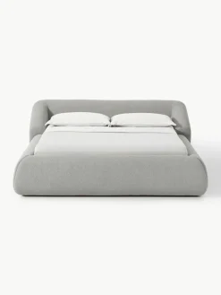 Bouclé-Polsterbett Sofia