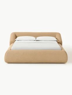 Bouclé-Polsterbett Sofia