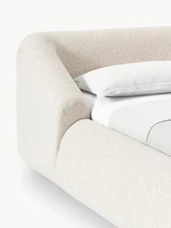 Bouclé-Polsterbett Sofia