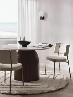 Bouclé-Polsterstühle Samantha, 2 Stück