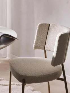 Bouclé-Polsterstühle Samantha, 2 Stück