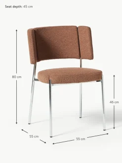 Bouclé-Polsterstühle Samantha, 2 Stück