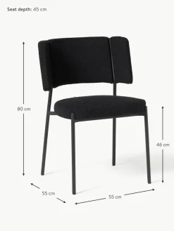 Bouclé-Polsterstühle Samantha, 2 Stück