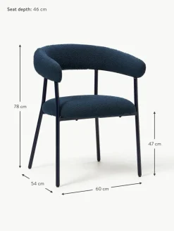 Bouclé-Polsterstühle Thiago, 2 Stück