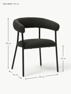 Bouclé-Polsterstühle Thiago, 2 Stück