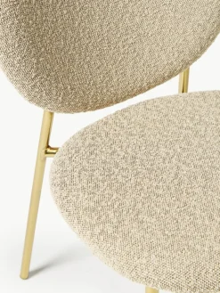 Bouclé-Polsterstühle Ulrica, 2 Stück