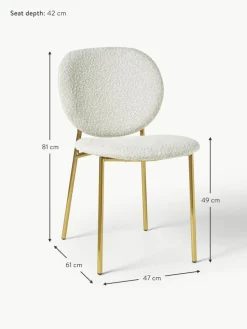 Bouclé-Polsterstühle Ulrica, 2 Stück