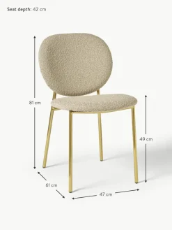 Bouclé-Polsterstühle Ulrica, 2 Stück