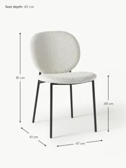 Bouclé-Polsterstühle Ulrica, 2 Stück