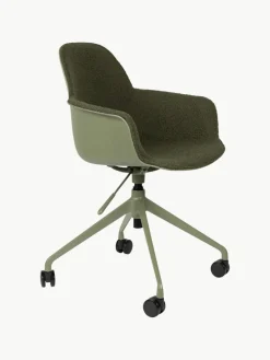 Bouclé-Schreibtischstuhl Albert, höhenverstellbar