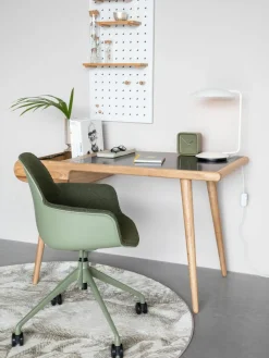 Bouclé-Schreibtischstuhl Albert, höhenverstellbar