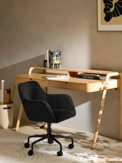 Bouclé-Schreibtischstuhl Lucie