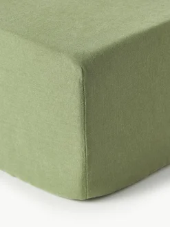 Boxspring-Spannbettlaken Airy, gewaschenes Leinen